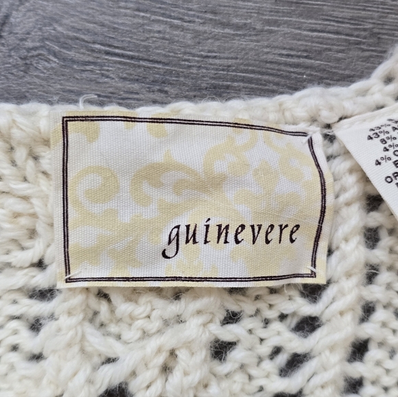 Guinevere By Anthro Open Knit Shirt Cardigan Wool Mohair Blend Size Small - Picture 6 of 11